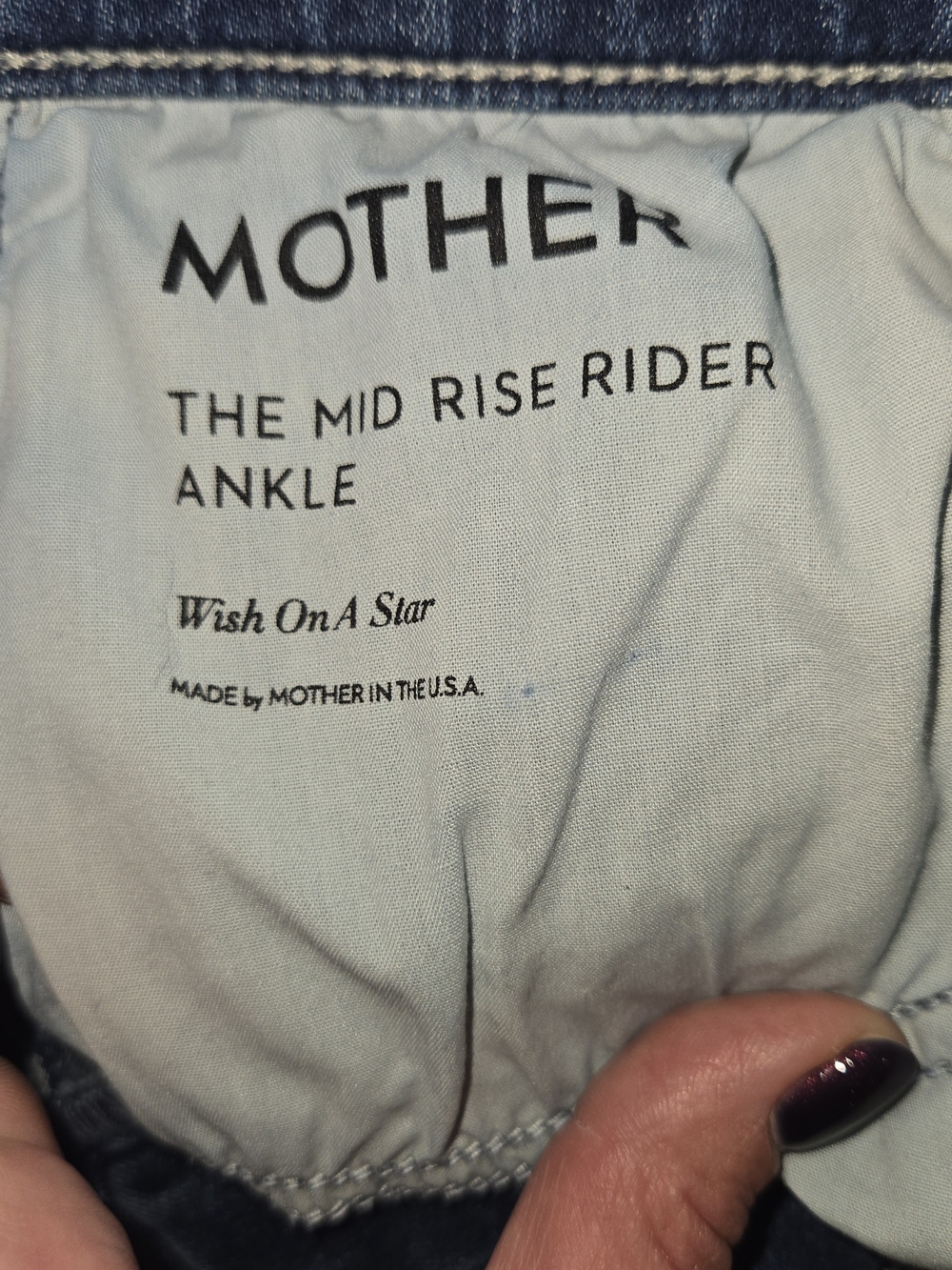 MOTHER The Mid Rise Rider Ankle Jeans – Size 25 – Wish On A Star - Picture 3 of 5